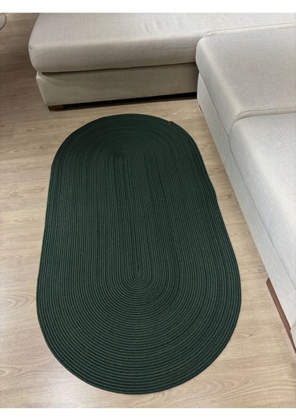 Galileo Oval Jüt Yuvarlak Hasır Görünümlü Klasik Halı Kilim