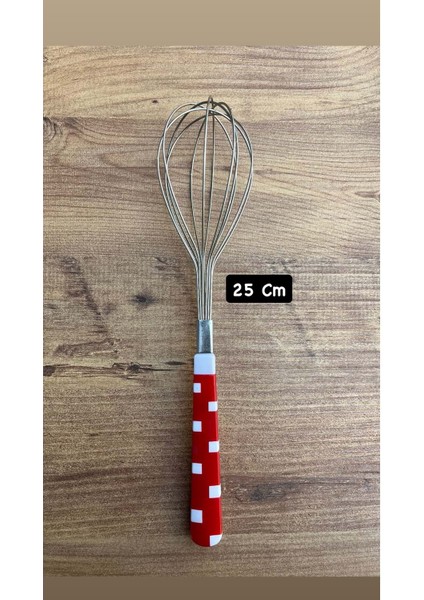Paslanmaz Çelik Metal Çırpma Teli – Yumurta, Kek ve Hamur Karıştırma Mutfak Aleti 25 cm
