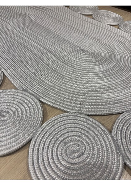 Oval Papatya Hasır Jüt Çiçek Desenli Kilim Halı indirimleri