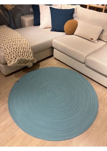 Jüt Yuvarlak Hasır Görünümlü Klasik Halı Kilim