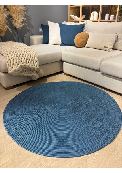 Jüt Yuvarlak Hasır Görünümlü Klasik Halı Kilim fırsatları