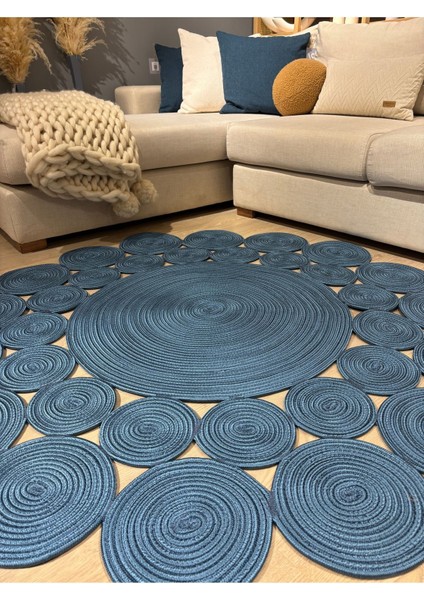 Papatya Hasır Jüt Çiçek Desenli Kilim Halı fiyatları