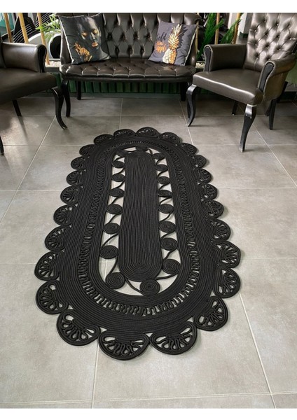 Eno Hasır Yuvarlak Dekoratif Jüt