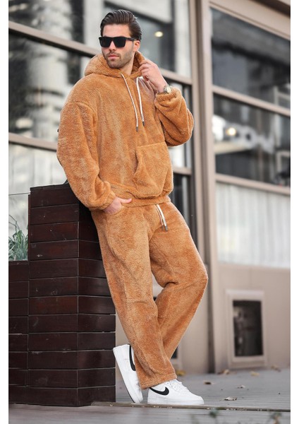 Taba Cep Detaylı Polar Erkek Eşofman Takımı E5961 modelleri