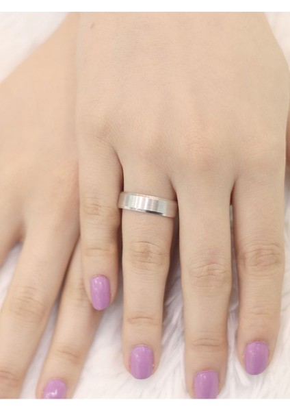 14 Ayar Altın Gümüş Renk Alyans Yüzük