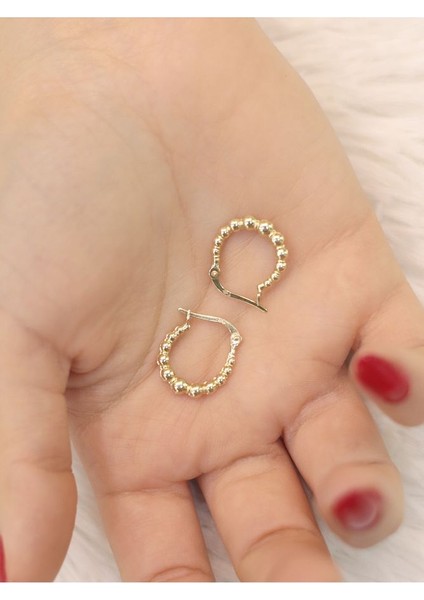 14 Ayar Altın Sıralı Toplu Küpe modelleri