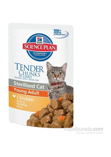 Science Plan Yetişkin Kısırlaştırılmış Kedi Tavuklu Yaş Mama Pouch 85 Gr