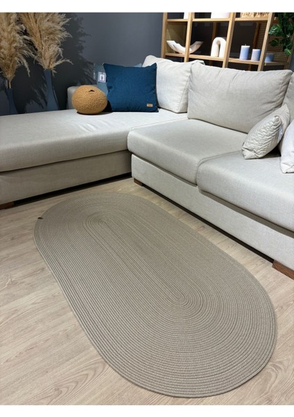Galileo Oval Jüt Yuvarlak Hasır Görünümlü Klasik Halı Kilim fiyatları