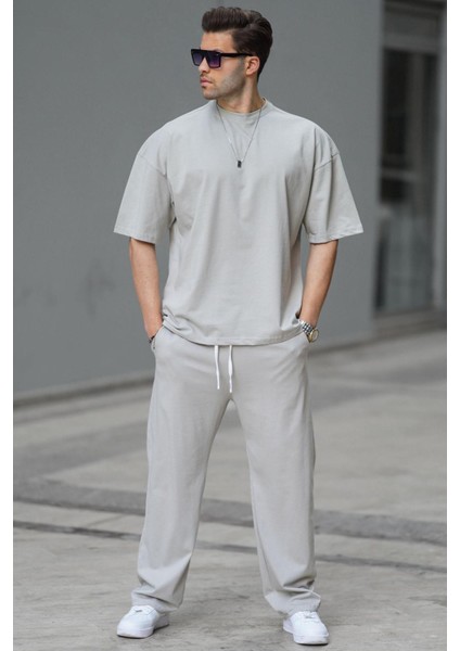 Boyalı Gri Erkek Eşofman Takımı 5938