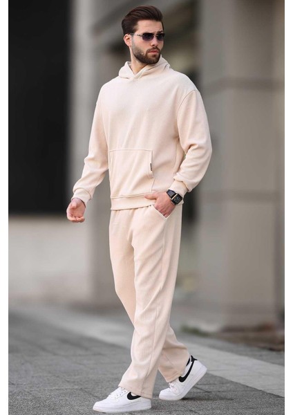 Bej Erkek Sweatshirt Eşofman Takımı E7401 fiyatları