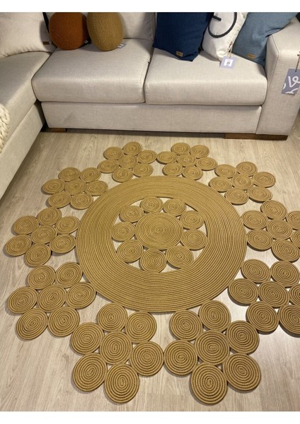Asteraceae Jüt Hasırlı Örgü Kilim