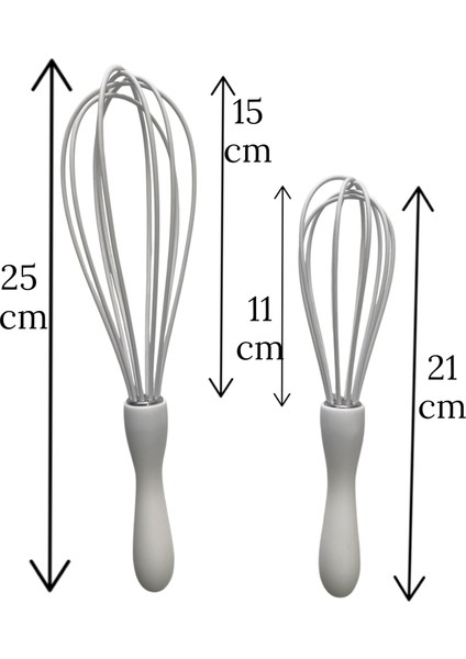 2'li Silikon Kek Ayran Çorba Karıştırıcı Yumurta Puding Sos Kremşanti Çırpma Teli Çırpıcı fiyatları