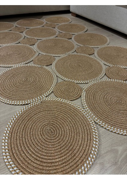 Square Dikdörtgen Çift Taraflı Jüt Hasır Halı Kilim modelleri