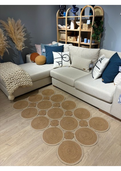 Square Dikdörtgen Çift Taraflı Jüt Hasır Halı Kilim fırsatları