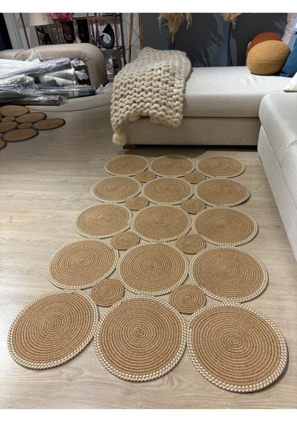 Square Dikdörtgen Çift Taraflı Jüt Hasır Halı Kilim indirimleri