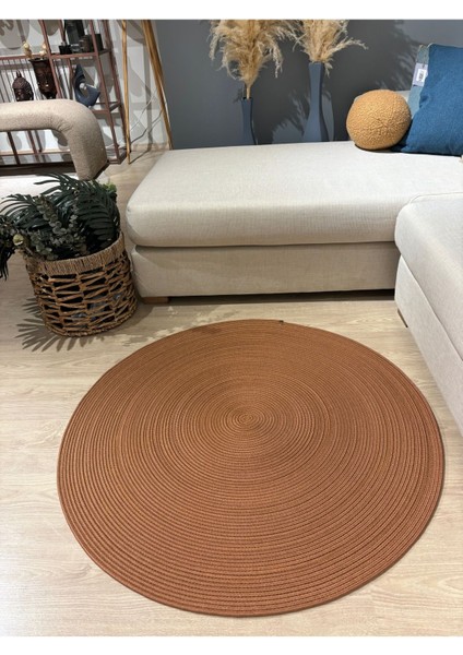 Jüt Yuvarlak Hasır Görünümlü Klasik Halı Kilim