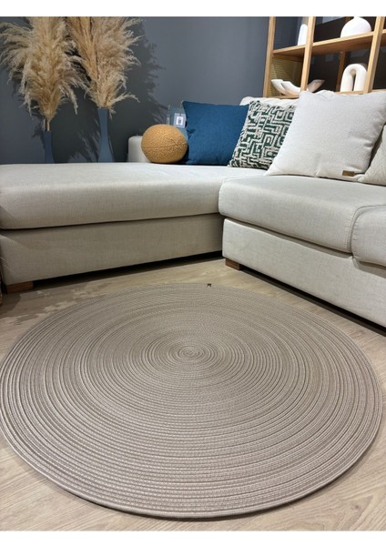 Jüt Yuvarlak Hasır Görünümlü Klasik Halı Kilim