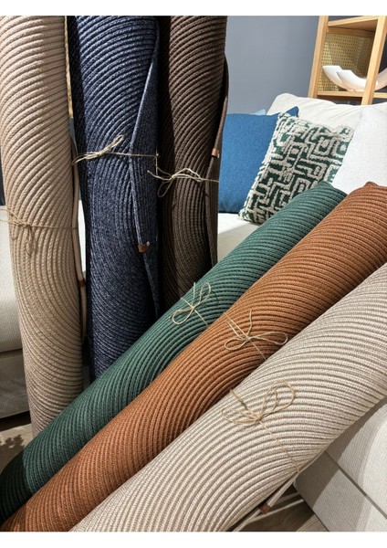 Jüt Yuvarlak Hasır Görünümlü Klasik Halı Kilim fırsatları