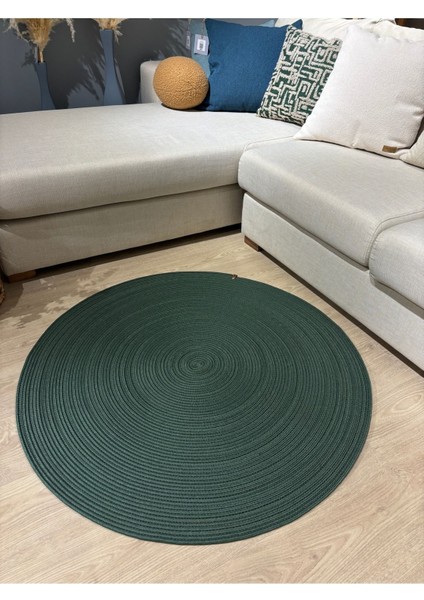Jüt Yuvarlak Hasır Görünümlü Klasik Halı Kilim