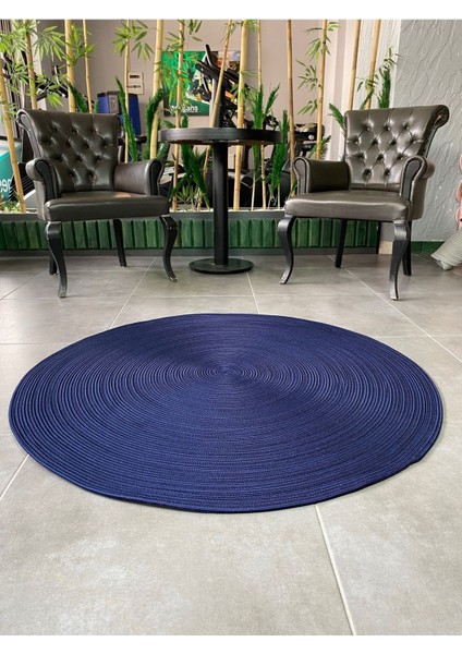 Siyah Jüt Yuvarlak Hasır Görünümlü Klasik Halı Kilim fırsatları