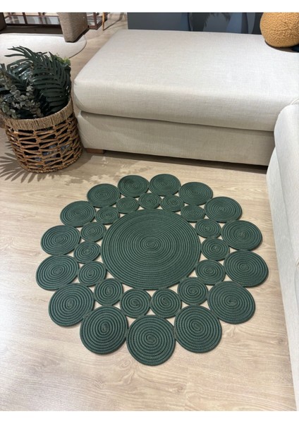 Hasır Jüt Çiçek Desenli Kilim Halı fiyatları