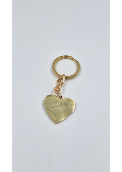 Pirinç Kalp Anahtarlık