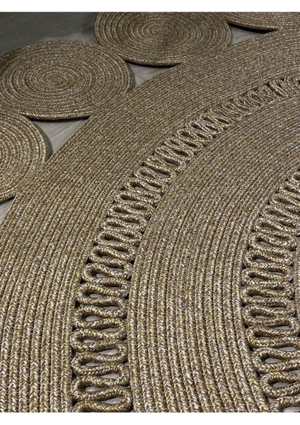 Begonvil Jüt Hasırlı Örgü Kilim modelleri