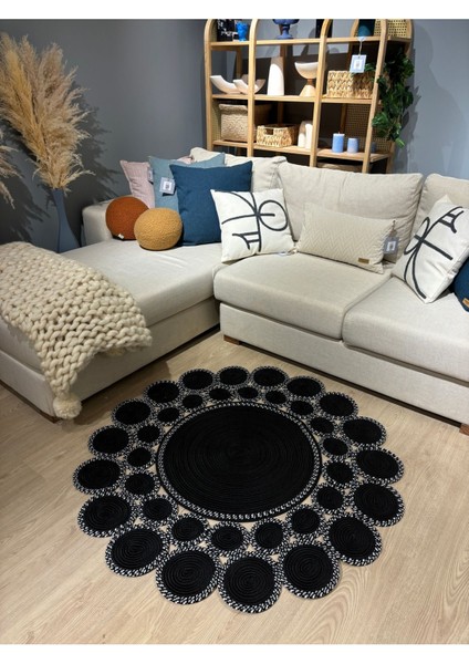 Hasır Jüt Çiçek Desenli Kilim Halı 2025 Koleksiyonu fırsatları