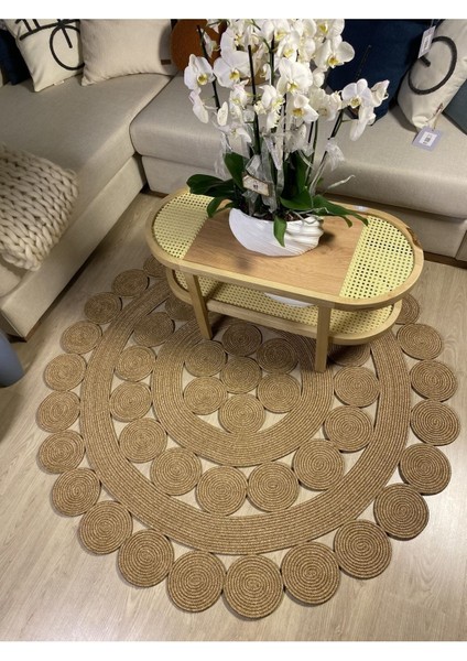 Krizantem Jüt Hasırlı Örgü Kilim fırsatları