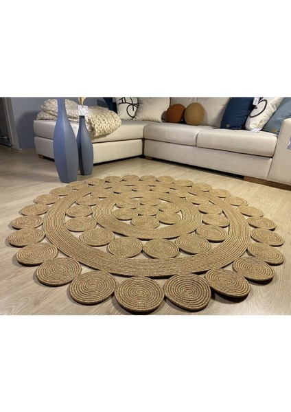 Krizantem Jüt Hasırlı Örgü Kilim indirimleri