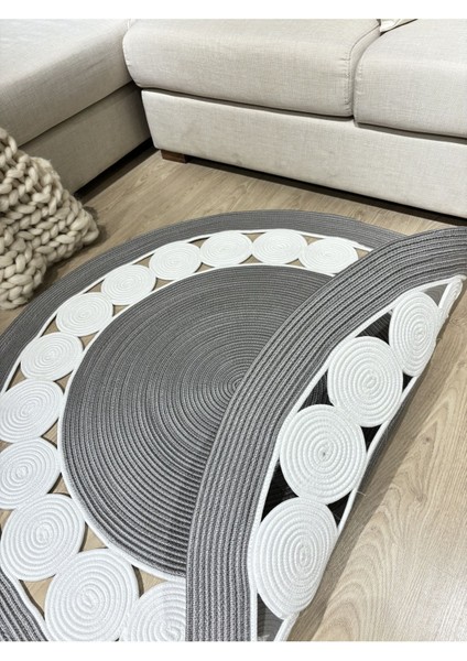 Cookie Yuvarlak Jüt Hasırlı El Örgüsü Kilim Halı fiyatları