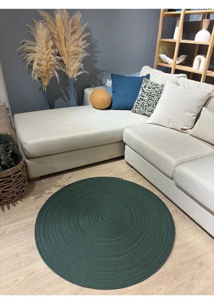 Jüt Yuvarlak Hasır Görünümlü Klasik Halı Kilim