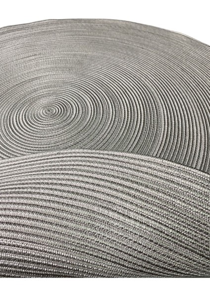 Gri Jüt Yuvarlak Hasır Görünümlü Klasik Halı Kilim modelleri