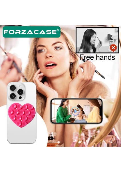 Çift Taraflı Silikon Vakumlu Eller Serbest Cep Telefon Tutacağı Kalp - FC1109 modelleri