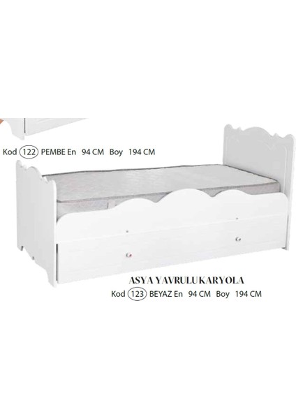 Kdl Beyaz Asya Yavrulu Karyola