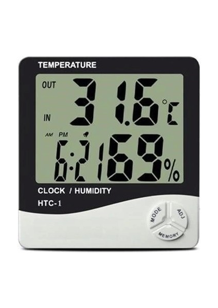 Buffer® Bebek Odası Masaüstü Dijital Termometre Nem Ölçer Higrometre Saat fiyatları