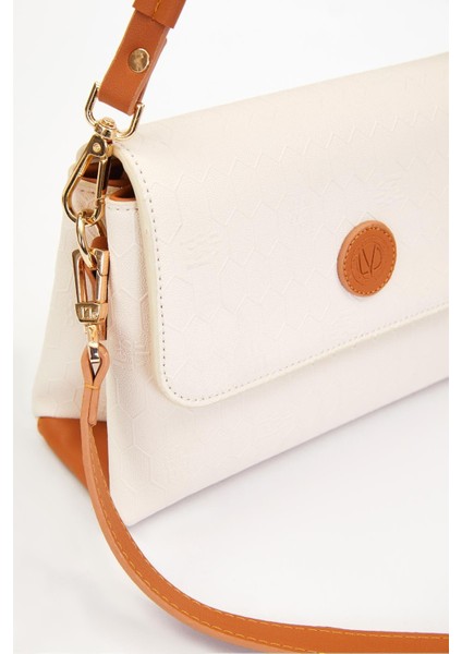 Krem Kadın Omuz Çantası 930517 Çanta