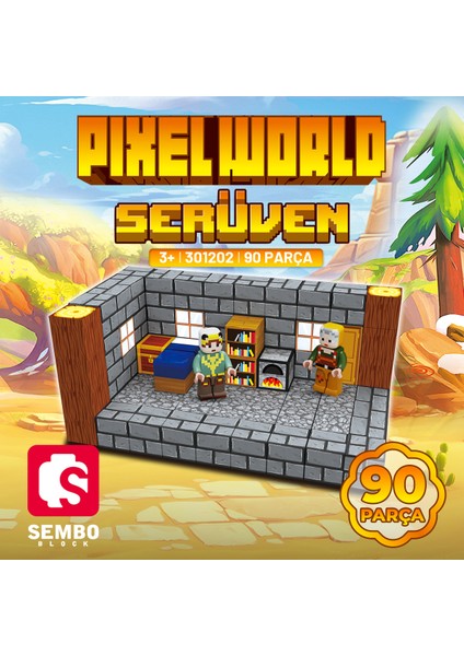 Pixelworld Serüven Manyetik Mıknatıslı Yapı Bloğu Seti 90 Parça