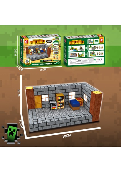 Pixelworld Serüven Manyetik Mıknatıslı Yapı Bloğu Seti 90 Parça modelleri