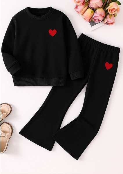 Kız Çocuk Alt Üst Takım Uzun Kollu Sweat ve Pantolon Okul Kreş Anaokul Ilkokul