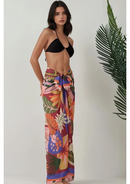 Kadın Desenli Maxi Pareo Multicolor modelleri