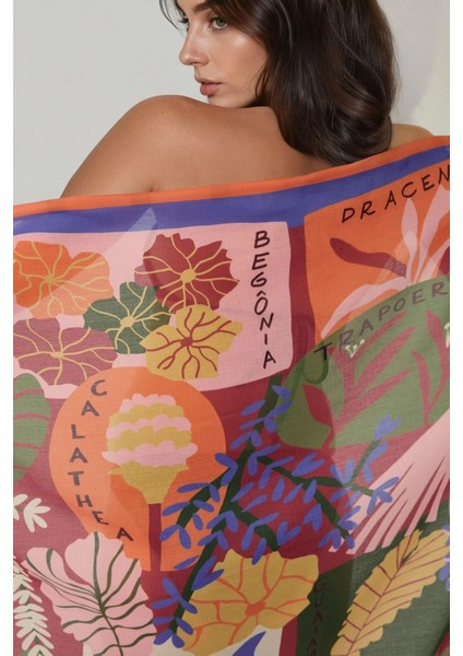 Kadın Desenli Maxi Pareo Multicolor