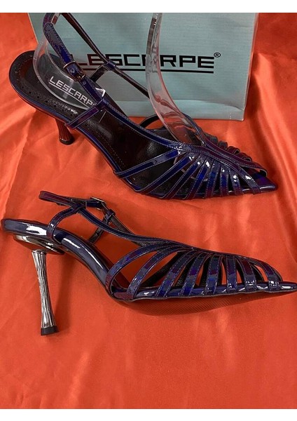 LES06 Lacivert Kadın Topuklu Ayakkabı Stiletto indirimleri