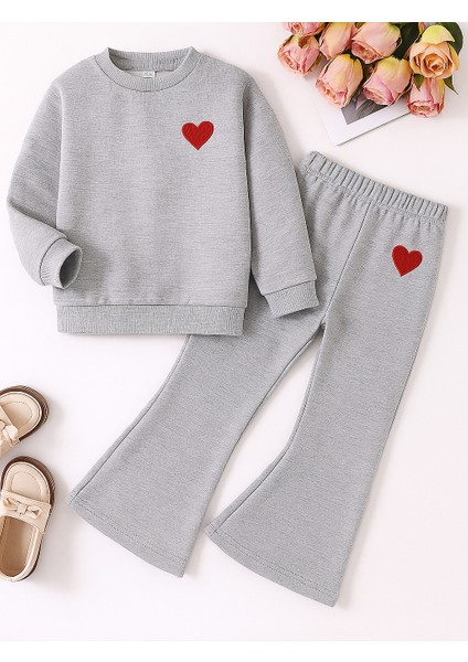 Kız Çocuk Alt Üst Takım Uzun Kollu Sweat ve Pantolon Okul Kreş Anaokul Ilkokul