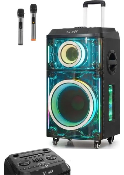 12"+1 Tweeter/equalizer Profosyonel Bluetooth Hoparlör 60000WATTS Speaker Çift Mikrofonlu Derin Bass modelleri