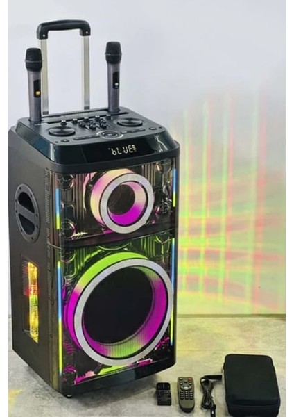 12"+1 Tweeter/equalizer Profosyonel Bluetooth Hoparlör 60000WATTS Speaker Çift Mikrofonlu Derin Bass indirimleri