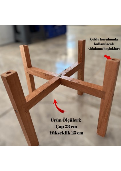 Moxocreative Ahşap Saksı Standı Çiçek Saksı Altlığı Raf Çiçeklik Stand fiyatları
