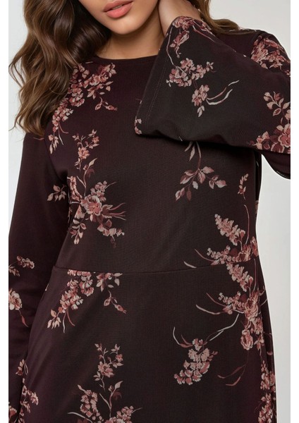 Kadın Çiçek Desenli Modest Elbise Multicolor modelleri