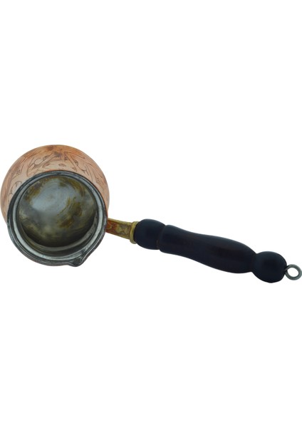 Otantik Işlemeli Ahşap Saplı El Yapımı Eskitme Bakır Cezve M2 Kahve Cezvesi fiyatları