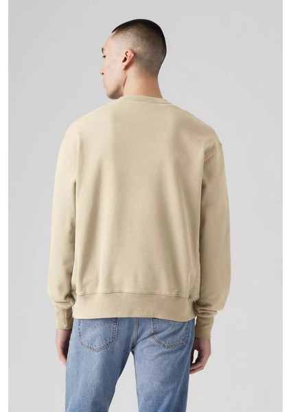 Pamuklu Relaxed Fit Bisiklet Yaka Logolu Sweat Erkek Sweat A9244 modelleri